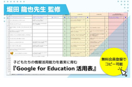 「Google for Education 活用表」子供主体へアップデート 画像